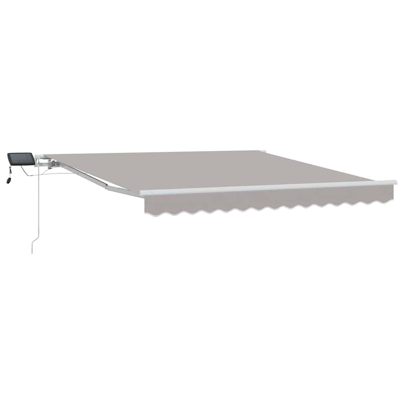 vidaXL Behúzható napellenző Világosszürke 300 x 250 cm szövet