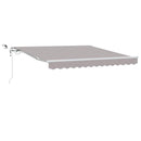 vidaXL Behúzható napellenző Világosszürke 300 x 250 cm Poliészter
