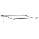 vidaXL Behúzható napellenző Világosszürke 300 x 250 cm szövet