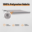 vidaXL Behúzható napellenző Világosszürke 300 x 250 cm Poliészter