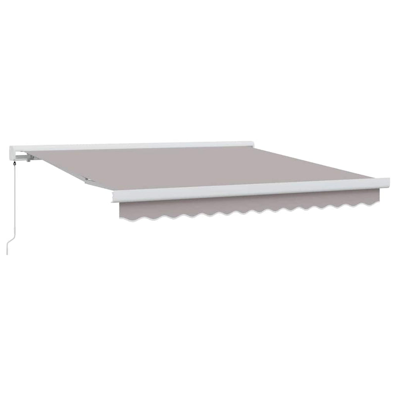vidaXL Behúzható napellenző Világosszürke 300 x 250 cm Szövet és Fém