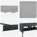 vidaXL Behúzható napellenző Világosszürke 300 x 250 cm