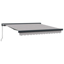 vidaXL Behúzható napellenző Világosszürke 300 x 250 cm
