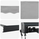 vidaXL Behúzható napellenző Világosszürke 300 x 250 cm Szövet és Fém