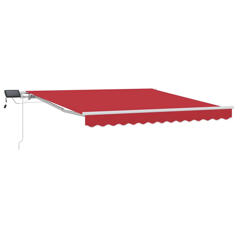 vidaXL Behúzható napellenző tartalmaz Piros 300 x 250 cm szövet