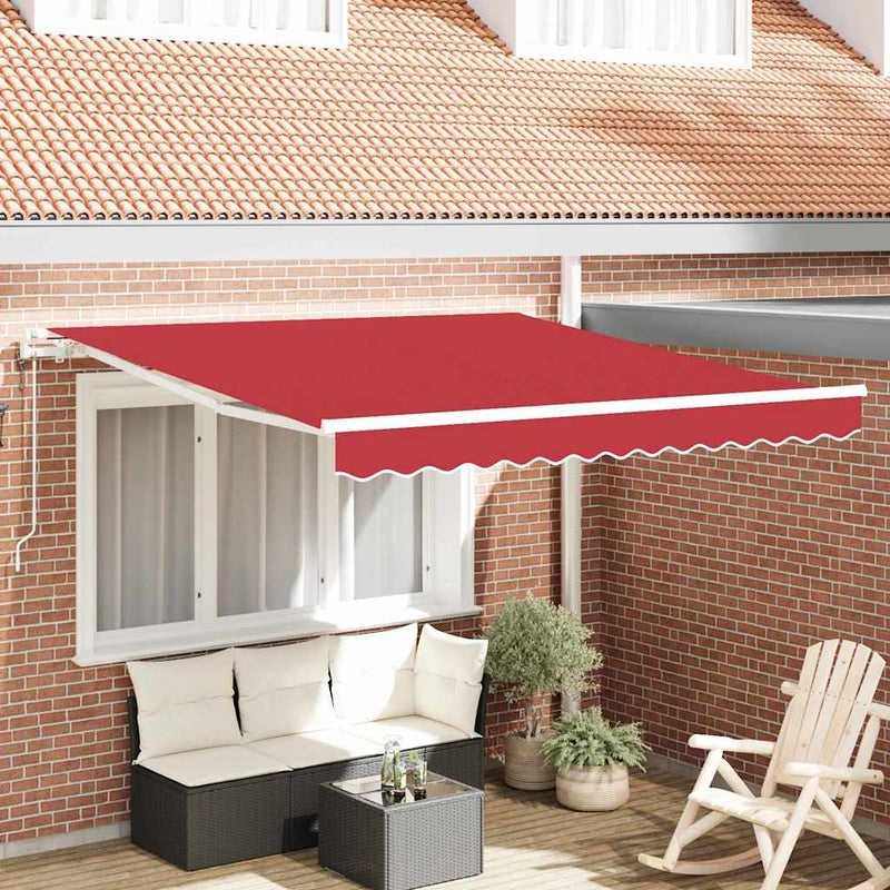 vidaXL Behúzható napellenző 300 x 250 cm Piros
