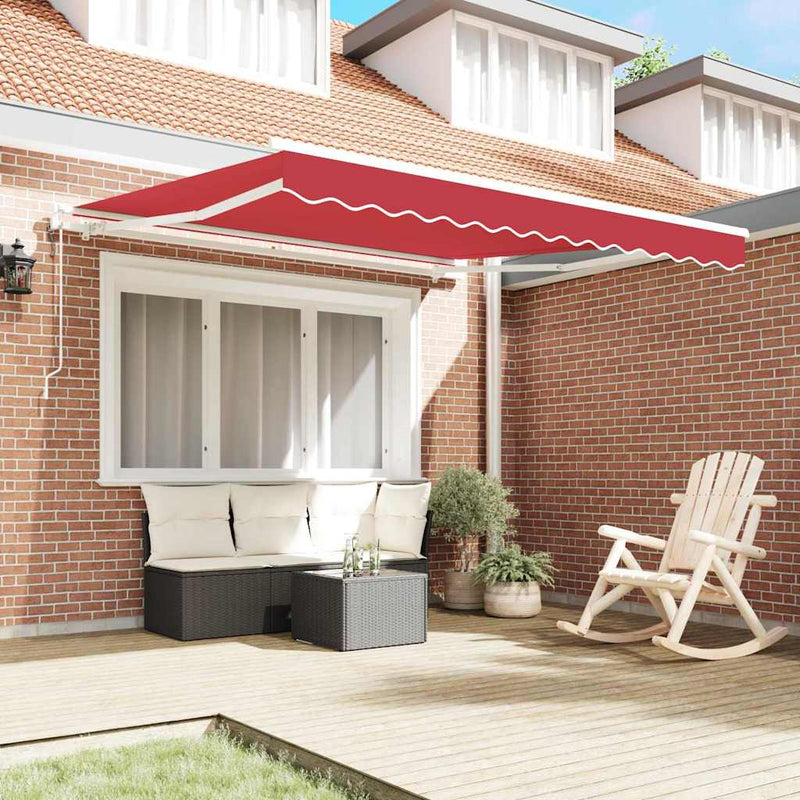 vidaXL Behúzható napellenző 300 x 250 cm Piros