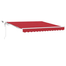 vidaXL Behúzható napellenző Piros 300 x 250 cm Poliészter