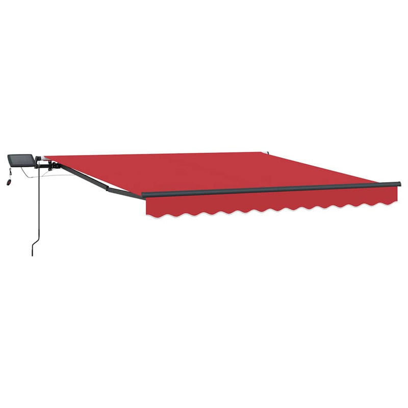 vidaXL Behúzható napellenző Piros 300 x 250 cm szövet