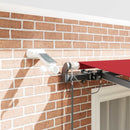 vidaXL Napernyő Anyag Piros 300 x 250 cm Poliészter