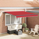vidaXL Napernyő Anyag Piros 300 x 250 cm Poliészter