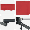 vidaXL Napernyő Piros 300 x 250 x 165 cm Poliészter és fém