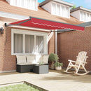 vidaXL Napernyő Piros 300 x 250 x 165 cm Poliészter és fém