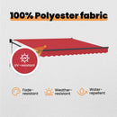 vidaXL Napernyő Piros 300 x 250 x 165 cm Poliészter és fém