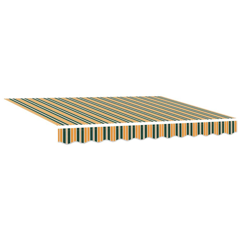 vidaXL Behúzható napellenző 300 x 250 cm Zöld és sárga