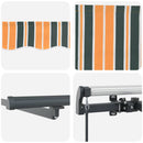 vidaXL Behúzható napellenző Zöld és sárga 300 x 250 cm szövet