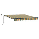 vidaXL Behúzható napellenző Zöld és sárga 300 x 250 cm Poliészter