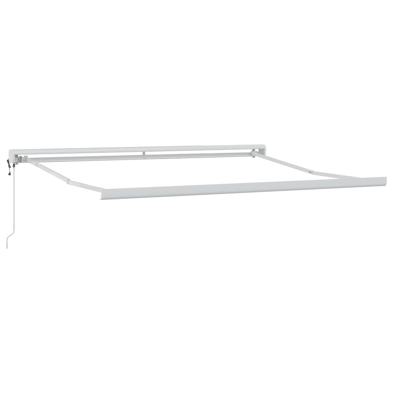 vidaXL Behúzható napellenző Zöld és sárga 300 x 250 cm Szövet és Fém