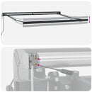 vidaXL Behúzható napellenző Zöld és sárga 300 x 250 cm Szövet és Fém