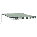 vidaXL Behúzható napellenző Zöld és Fehér 300 x 250 cm