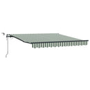 vidaXL Napernyő Anyag Zöld és Fehér 300 x 250 cm Poliészter