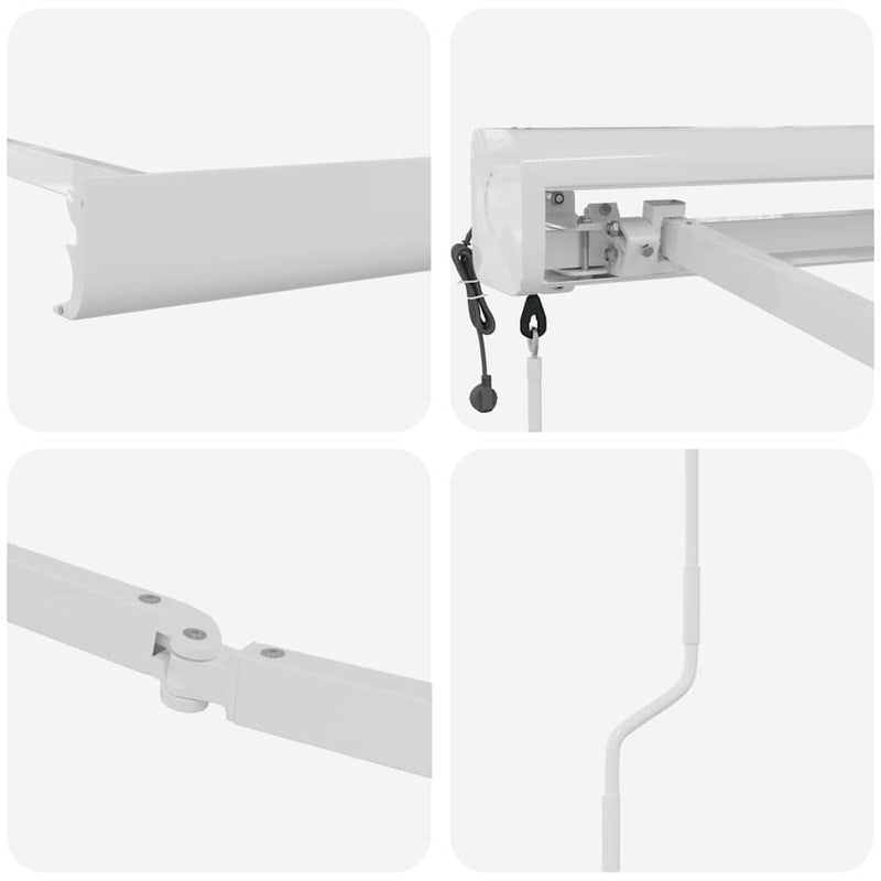 vidaXL Behúzható napellenző Kék és Fehér 350 x 250 cm Szövet és Fém