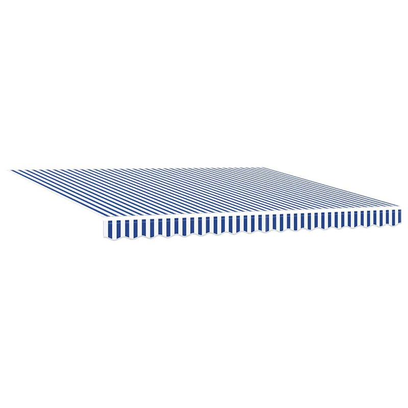 vidaXL Behúzható napellenző Kék és Fehér 350 x 250 cm Szövet és Fém