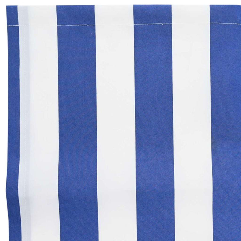 vidaXL Behúzható napellenző Kék és fehér 350 x 250 cm Szövet, Fém