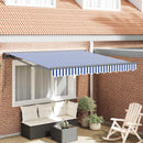 vidaXL Napernyő keret Kék és Fehér 350 x 250 cm