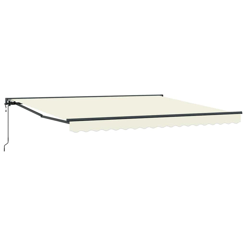 vidaXL Behúzható napellenző Krém 350 x 250 cm Szövet, Fém