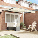 vidaXL Behúzható napellenző Krém 350x250 cm szövet