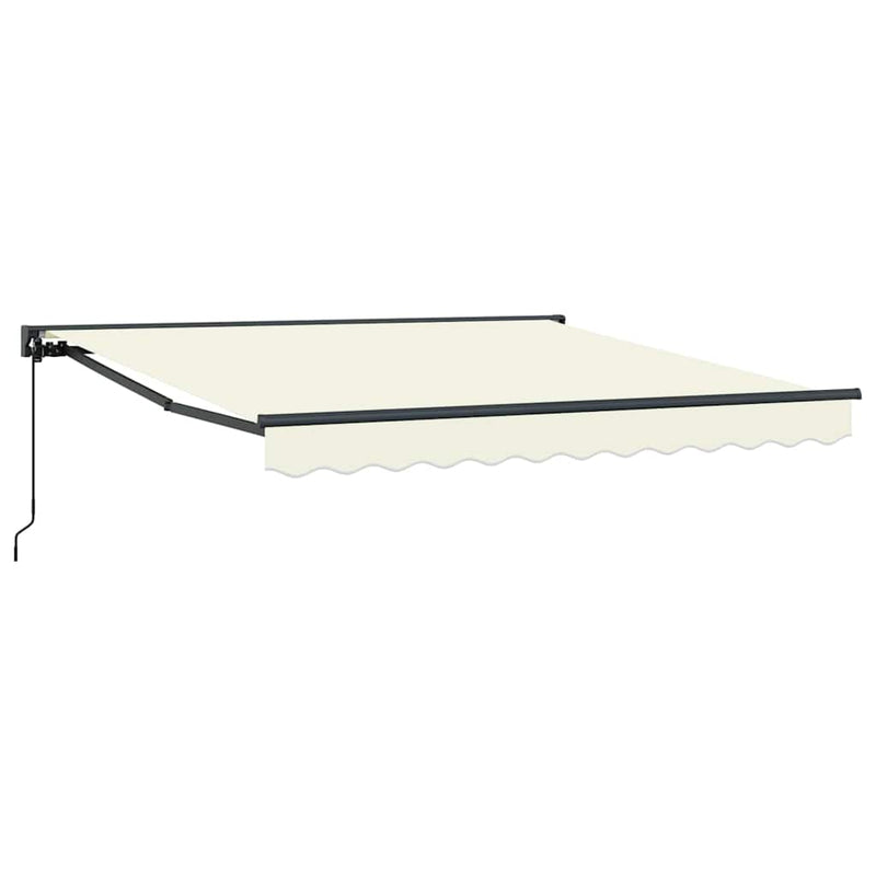 vidaXL Behúzható napellenző Krém 350x250 cm szövet