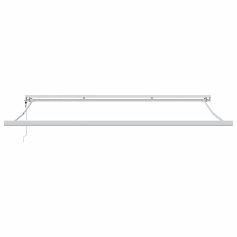 vidaXL Behúzható napellenző Narancs és fehér 350 x 250 cm