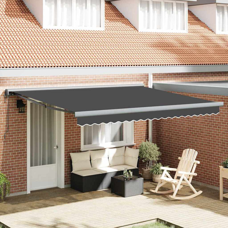 vidaXL Behúzható napellenző narancssárga és fehér 350 x 250 cm