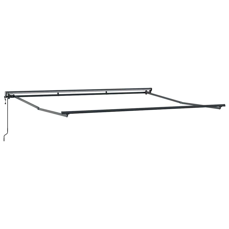 vidaXL Behúzható napellenző narancssárga és fehér 350 x 250 cm