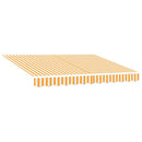 vidaXL Behúzható napellenző Narancs és fehér 350x250 cm szövet