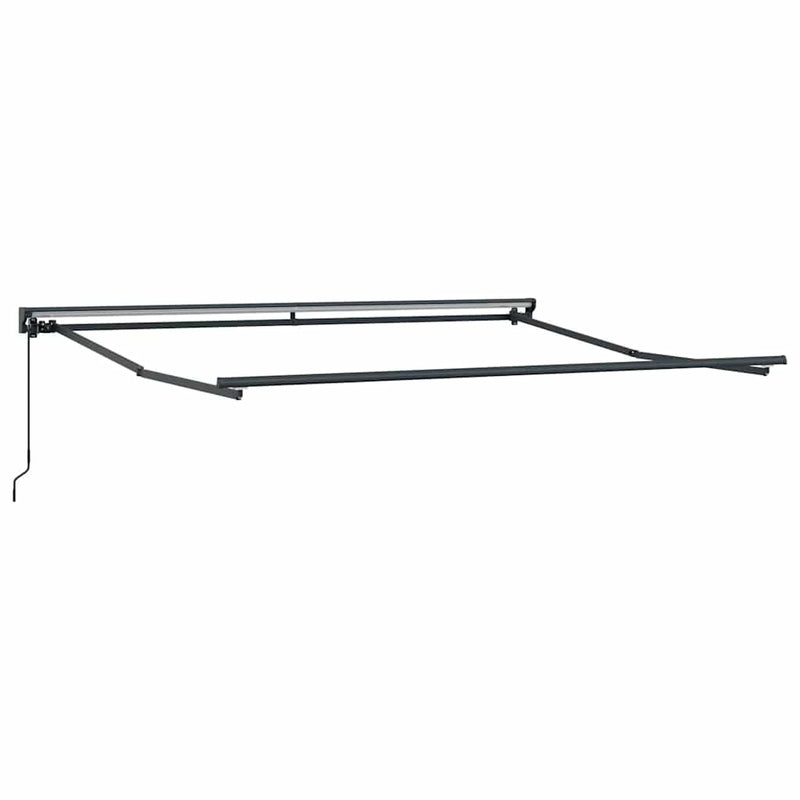 vidaXL Behúzható napellenző Narancs és fehér 350x250 cm szövet