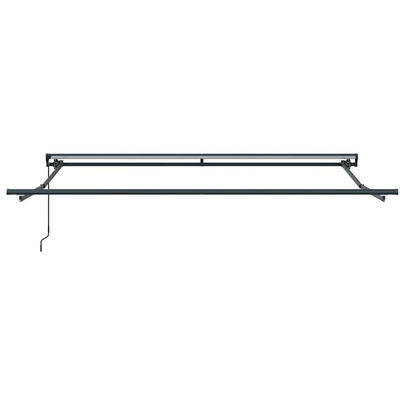 vidaXL Behúzható napellenző Narancs és fehér 350x250 cm szövet