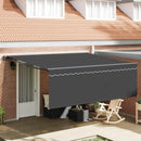 vidaXL Napernyő keret Sárga és Fehér 350 x 250 cm