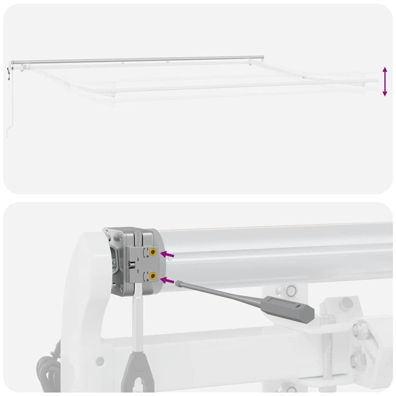 vidaXL Behúzható napellenző Antracit 350 x 250 cm Szövet, Fém