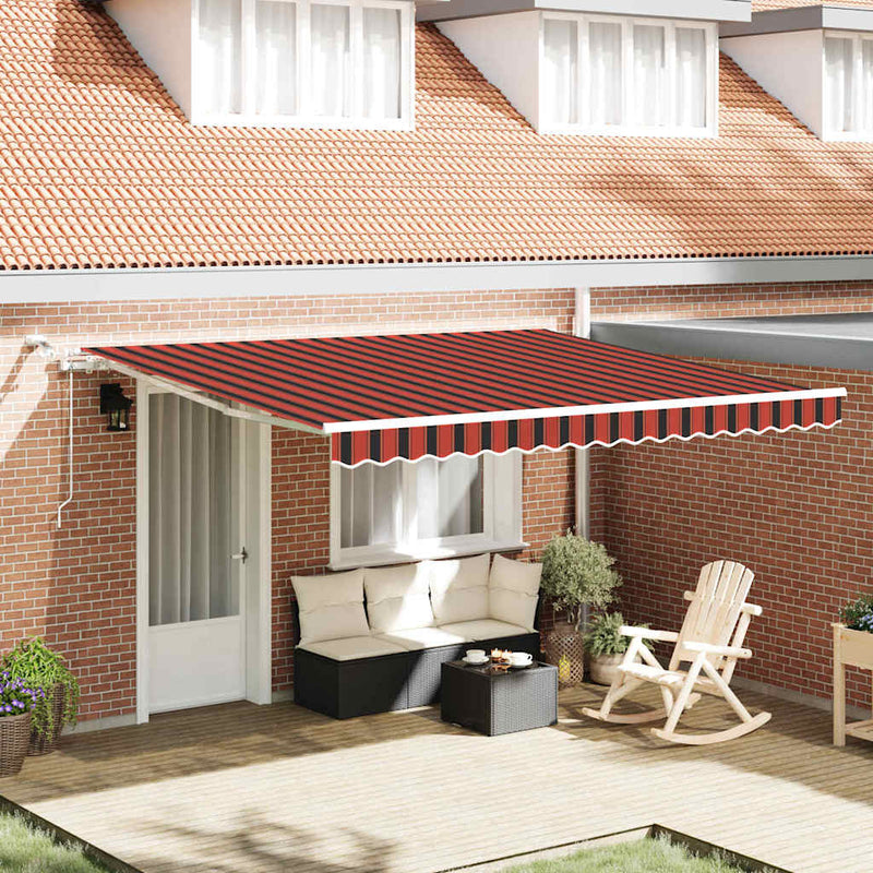 vidaXL Behúzható napellenző Antracit 350 x 250 cm Szövet, Fém