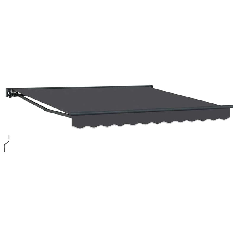 vidaXL Behúzható napellenző Antracit 350x250 cm szövet