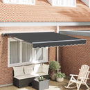vidaXL Napernyő keret Antracit 350 x 250 cm Poliészter PU bevonattal