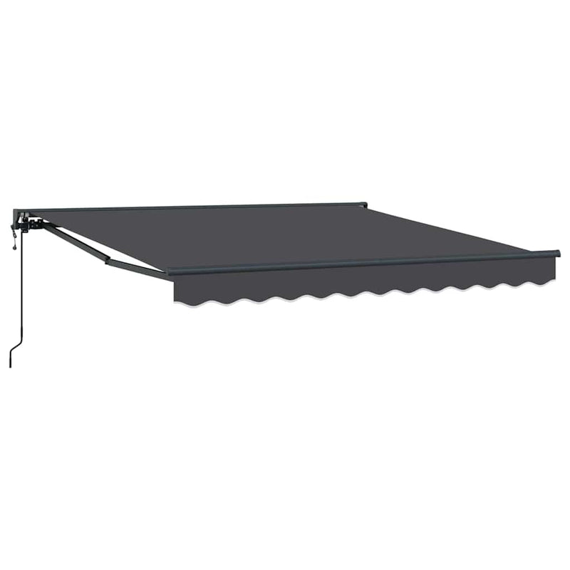 vidaXL Behúzható napellenző Antracit 350x250 cm szövet