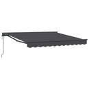 vidaXL Napernyő keret Antracit 350 x 250 cm Poliészter PU bevonattal