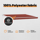 vidaXL Behúzható napellenző Piros és Fekete 350 x 250 x 165 cm