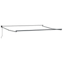 vidaXL Behúzható napellenző Narancs és Barna 350 x 250 cm