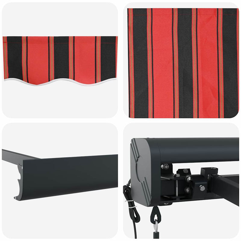 vidaXL Behúzható napellenző narancssárga és barna 350 x 250 cm