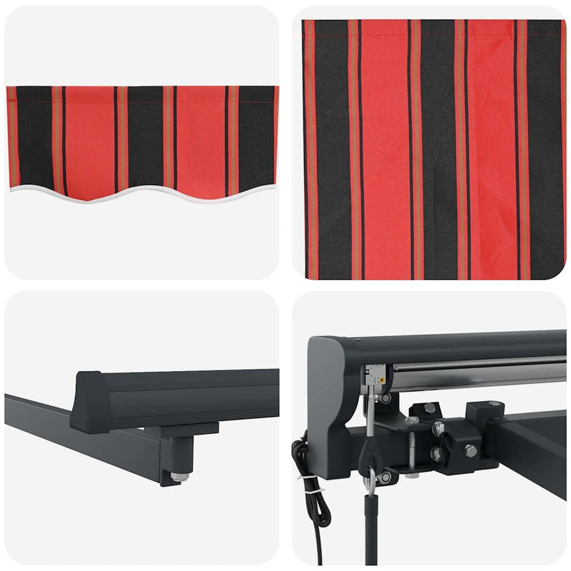 vidaXL Behúzható napellenző Narancs és Barna 350x250 cm szövet