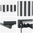 vidaXL Behúzható napellenző Antracit és Fehér 350x250 cm szövet